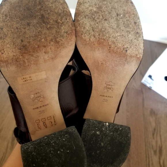 Browns Chocolate Brown 100% Leather Sandals - Picture 6 of 6